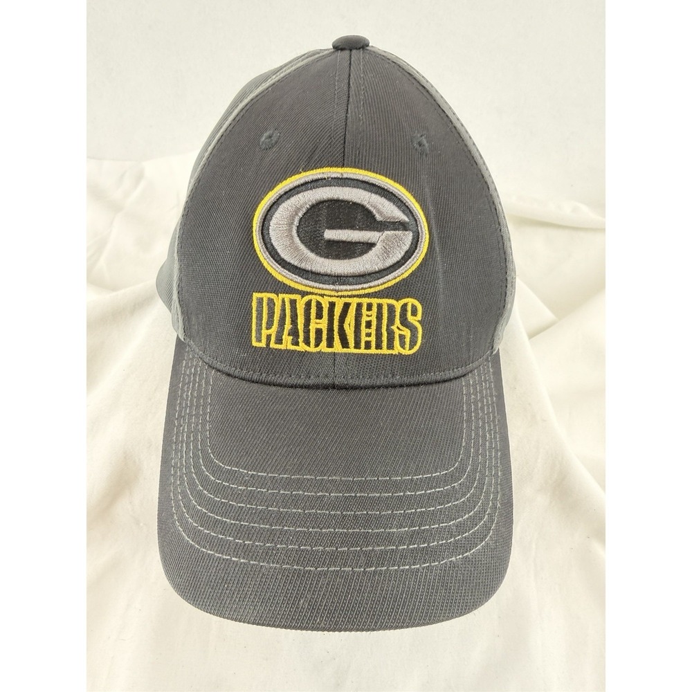 Green Bay Packers NFL Hat Cap Gray Adjustable Strapback Team Apparel Football